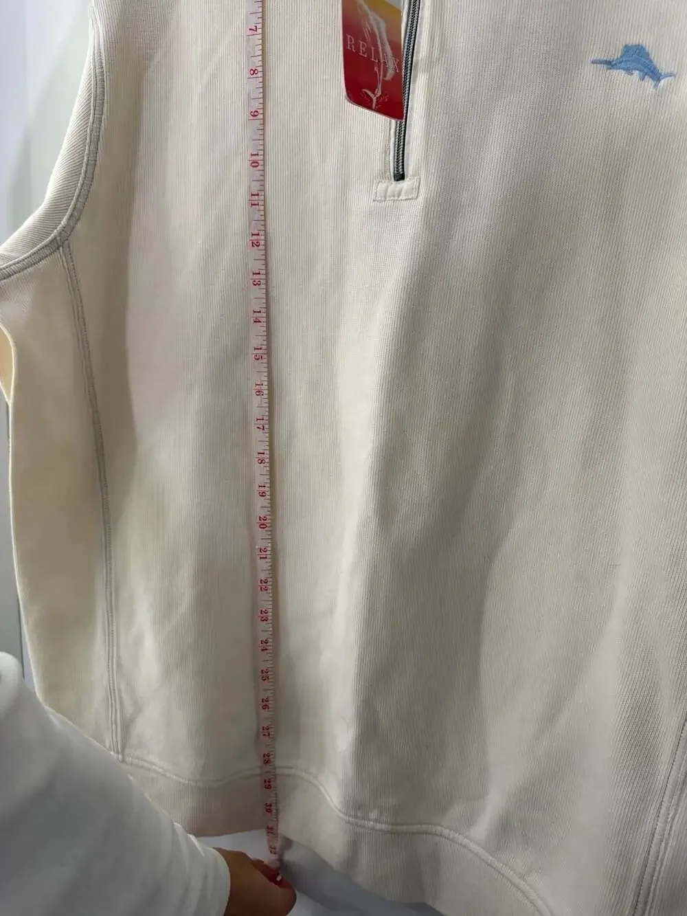 Tommy Bahama Tobago Bay Half-Zip Pullover Sweatshirt in Ivory
